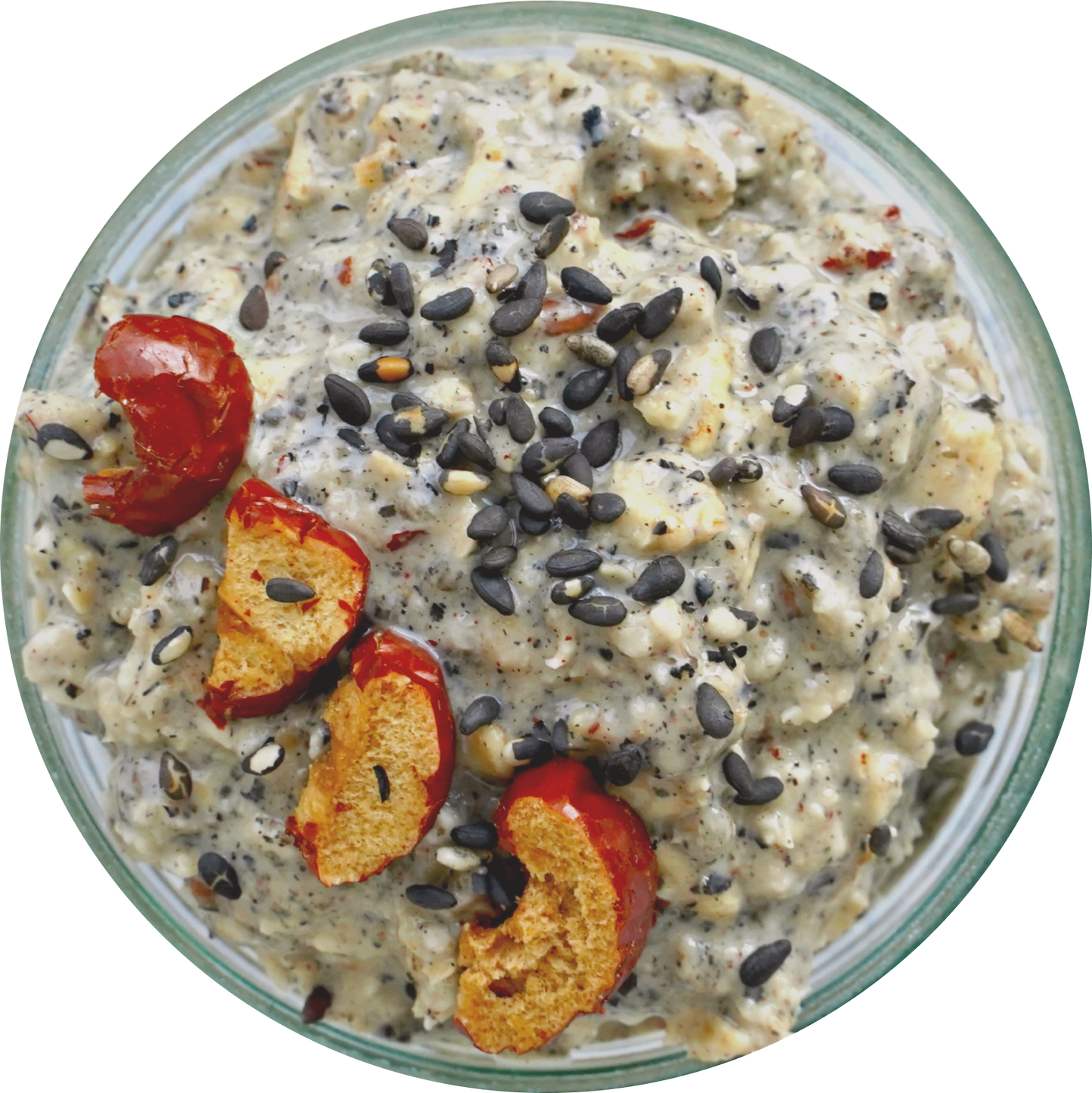 black sesame overnight oats